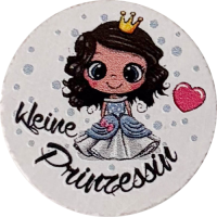 Scheibchen weiß Kleine Prinzessin brünett