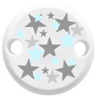 Clip Mini Variante A weiß Sternchen grau/babyblau