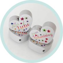 Maxi-Herz hellgrau Alles Liebe zum Geburtstag vertikal