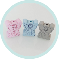 Formperle Engel babyblau