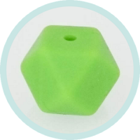 Silikon Hexagonperle apfelgrün 14mm