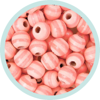 Musterperlen rosa gestreift 50 Stück Ausverkauf/SALE