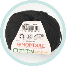 Wolle Mondial Cotton Soft Bio schwarz