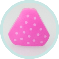 Dreieckskörper pink Tupfen