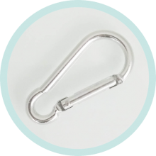 Karabiner silber