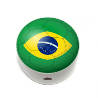 Scheibchen weiß Flagge Brasilien Brazil