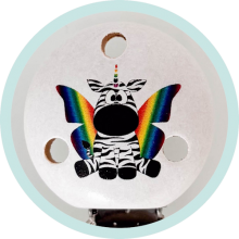 Clip weiß Zebra Einhorn