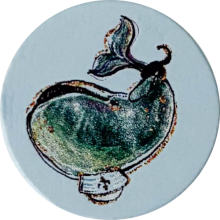 Scheibchen babyblau Wal