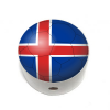 Scheibchen weiß Flagge Island Iceland