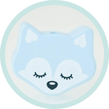 Midi Sleepy Fuchs pastellblau schläft vertikal