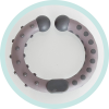 Kinderwagenbefestigung C-Ring taupe