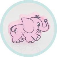 Elefant pastellrosa-grau