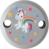 Clip Mini Variante A mittelgrau Einhorn Regenbogen