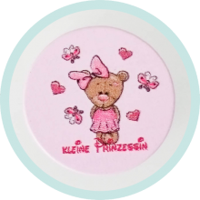 Scheibchen rosa Teddy kleine Prinzessin
