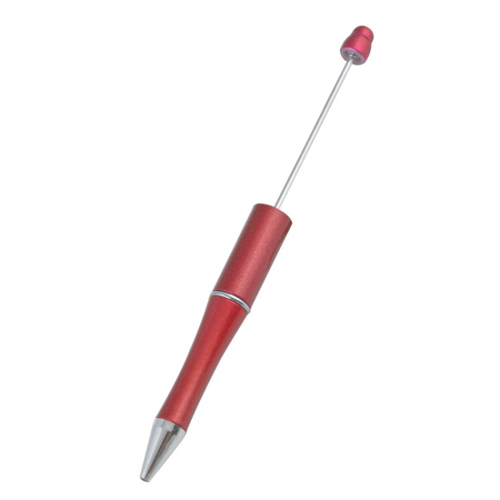 Kugelschreiber rot Rohling für Perlen - zum Schließen ins Bild klicken