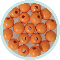 Holzperlen mandarin 10mm Maxibeutel 500 Stück