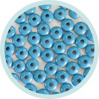Holzlinsen blautürkis 10mm rund