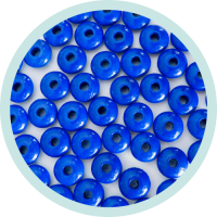 Holzlinsen dunkelblau 10mm normale Form Maxibeutel 500 Stück
