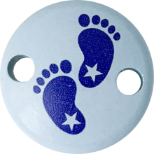 Clip Mini Variante B babyblau Füßchen Herz
