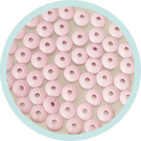 Holzlinsen rosa 10mm normale Form Maxibeutel 500 Stück