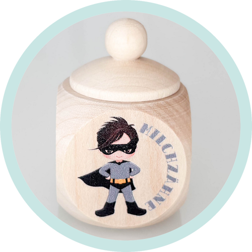 Milchzahndose Held - zum Schließen ins Bild klicken