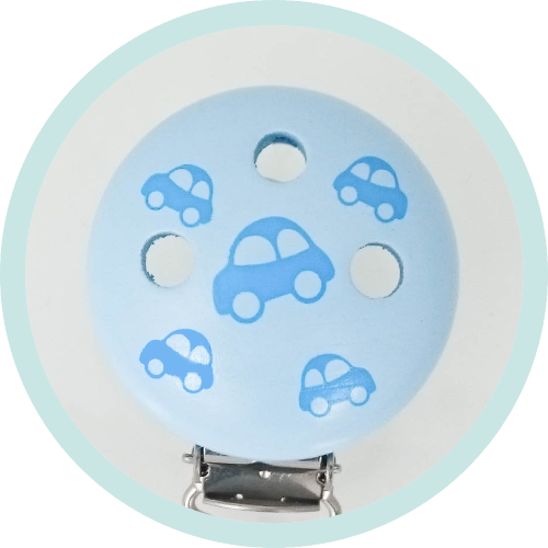 Befestigungsclip pastellblau Autos hellblau Ausverkauf/SALE - zum Schließen ins Bild klicken