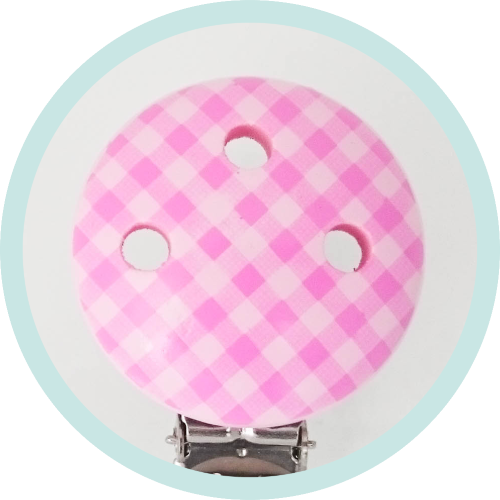 Befestigungsclip pastellrosa Vichy pink Ausverkauf/SALE - zum Schließen ins Bild klicken