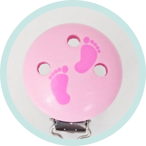 Befestigungsclip pastellrosa Füßchen pink Ausverkauf/SALE - zum Schließen ins Bild klicken