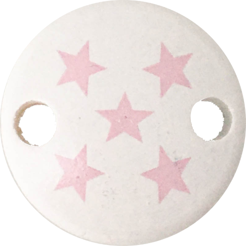 Clip Mini Variante B weiß Sternchen rosa - zum Schließen ins Bild klicken