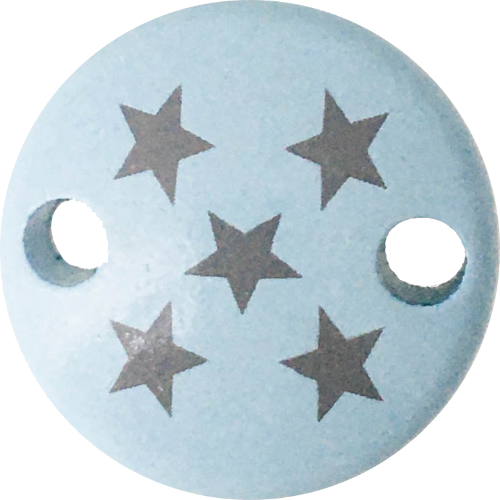 Clip Mini Variante B babyblau Sternchen hellgrau - zum Schließen ins Bild klicken