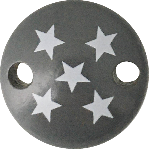 Clip Mini Variante B dunkelgrau Sternchen weiß - zum Schließen ins Bild klicken