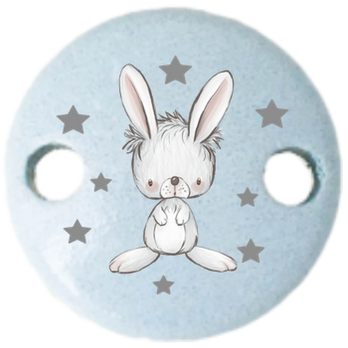 Clip Mini Variante B Waldtiere babyblau Hase - zum Schließen ins Bild klicken