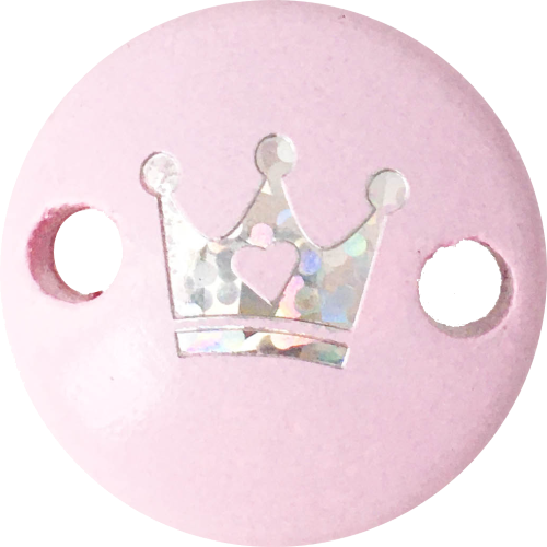 Clip Mini rosa Glitzerkrone - zum Schließen ins Bild klicken