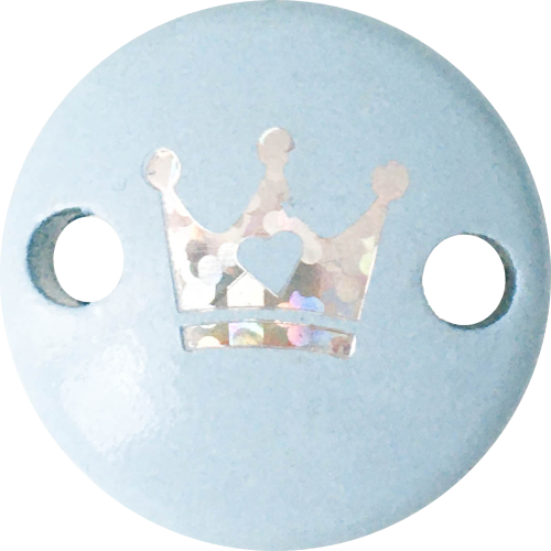 Clip Mini babyblau Glitzerkrone - zum Schließen ins Bild klicken