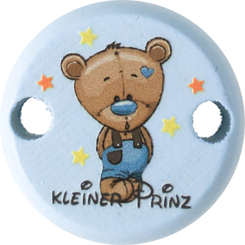 Clip Mini Variante A pastellblau Teddy kleiner Prinz - zum Schließen ins Bild klicken