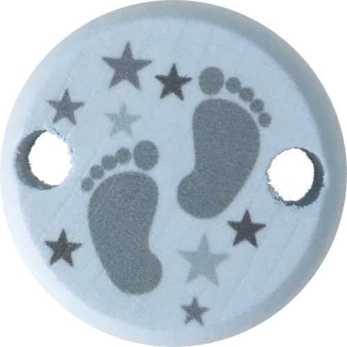 Clip Mini Variante A pastellblau Füßchen/Sternchen grau - zum Schließen ins Bild klicken