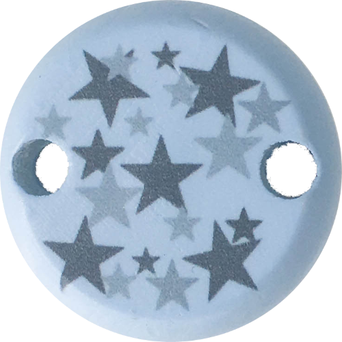 Clip Mini Variante A pastellblau Sternchen grau - zum Schließen ins Bild klicken