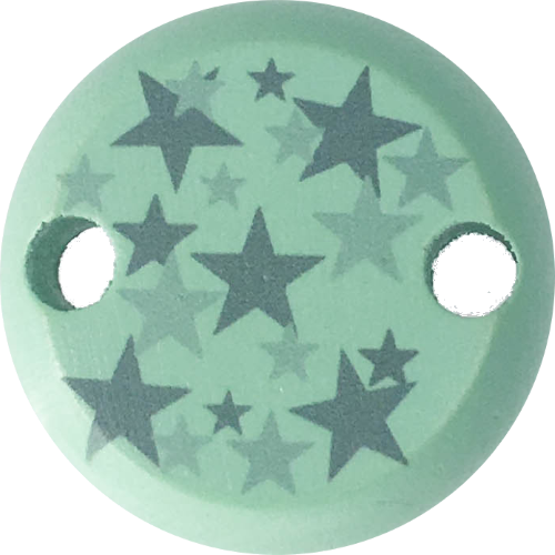 Clip Mini Variante A mintgrün Sternchen grau - zum Schließen ins Bild klicken