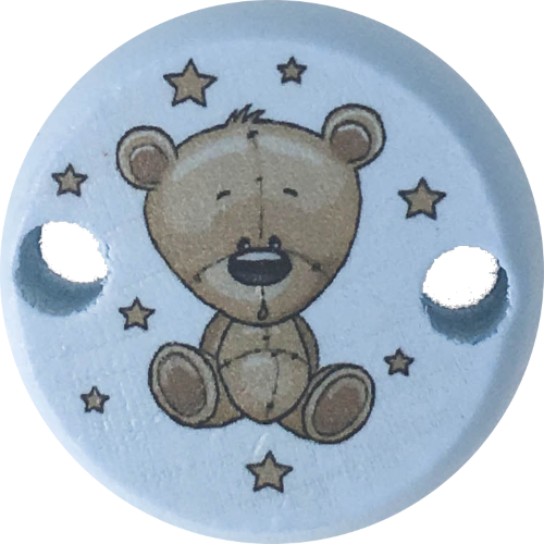 Clip Mini Variante A pastellblau Teddy Sterne - zum Schließen ins Bild klicken