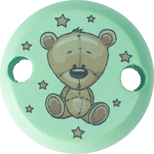 Clip Mini Variante A mintgrün Teddy Sterne - zum Schließen ins Bild klicken