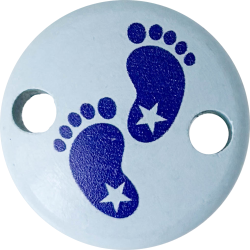 Clip Mini Variante B babyblau Füßchen Herz - zum Schließen ins Bild klicken