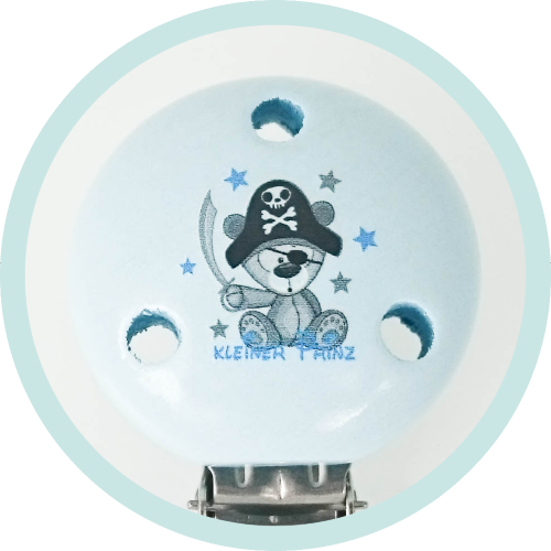 Clip babyblau Pirat grau - zum Schließen ins Bild klicken