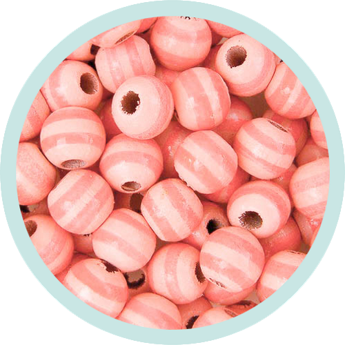 Musterperlen rosa gestreift 50 Stück Ausverkauf/SALE - zum Schließen ins Bild klicken