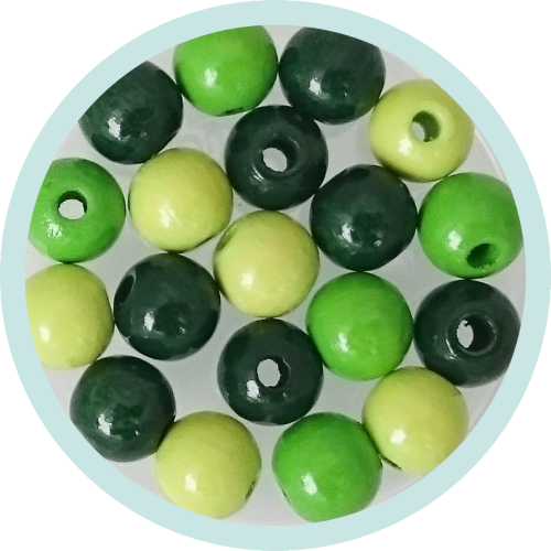 Holzperlen Mix apfelgrün 10mm Ausverkauf/SALE - zum Schließen ins Bild klicken