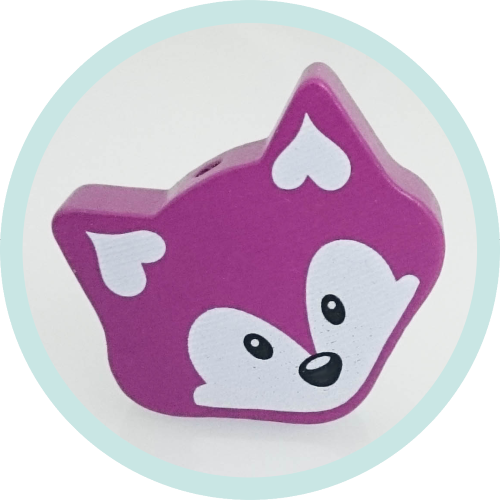 Mini-Fuchs violett - Frida Mini Fox - zum Schließen ins Bild klicken