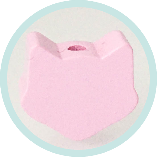 Fuchskopf Mini rosa vertikal - zum Schließen ins Bild klicken