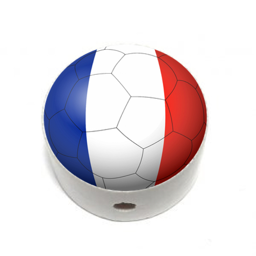 Scheibchen weiß Flagge Frankreich France - zum Schließen ins Bild klicken