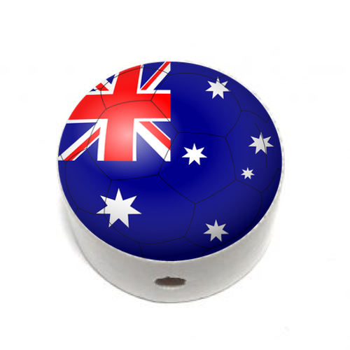 Scheibchen weiß Flagge Australien Australia - zum Schließen ins Bild klicken