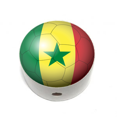 Scheibchen weiß Flagge Senegal - zum Schließen ins Bild klicken