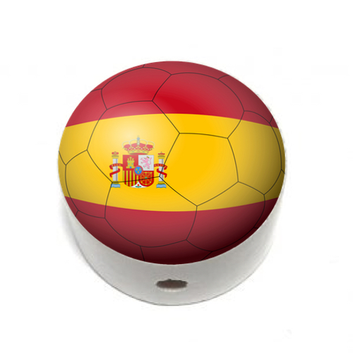 Scheibchen weiß Flagge Spanien Spain - zum Schließen ins Bild klicken